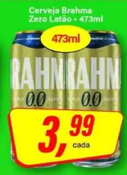Rede Supermarket Cerveja Brahma Zero Latão oferta