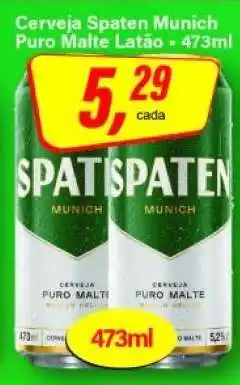 Rede Supermarket Cerveja Spaten Munich Puro Malte Latão oferta