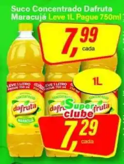 Rede Supermarket Suco Concentrado Dafruta Maracujá Leve 1L Pague 750ml oferta