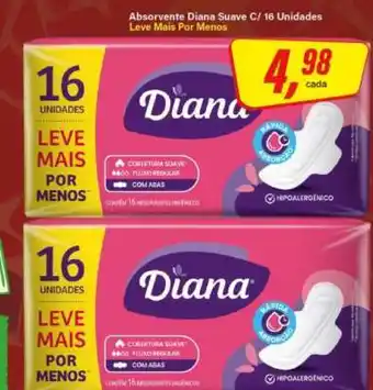 Rede Supermarket Absorvente Diana Suave C/ 16 Unidades oferta