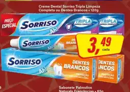 Rede Supermarket Creme Dental Sorriso Tripla Limpeza Completa ou Dentes Brancos oferta