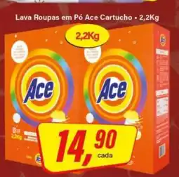 Rede Supermarket Lava Roupas Em Pó Ace Cartucho oferta