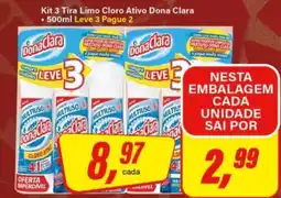Rede Supermarket Kit 3 Tira Limo Cloro Ativo Dona Clara oferta