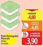 Atacadão Plasvale - pote retangular oferta