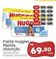 Novo Atacarejo Huggies - fralda rapida absorcao oferta