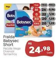 Novo Atacarejo Babysec - fralda short oferta