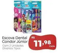 Novo Atacarejo Condor - escova dental júnior oferta