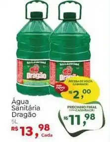 Novo Atacarejo Dragão - água sanitária oferta