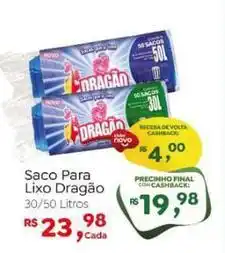 Novo Atacarejo Dragão - saco para lixo oferta