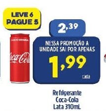 Arena Atacado Refrigerante Coca Cola lata 310ml oferta