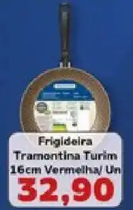 Supermercados Tauste Frigideira Tramontina Turim 16cm Vermelha oferta
