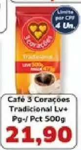 Supermercados Tauste Café 3 Corações Tradicional Lv+ oferta