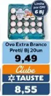 Supermercados Tauste Ovo Extra Branco Proti/ Bj 20un oferta