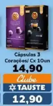 Supermercados Tauste Cápsulas 3 Corações oferta