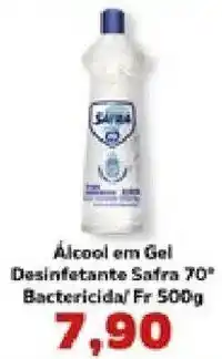 Supermercados Tauste Álcool em gel desinfetante safra 70° bactericida oferta