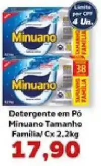 Supermercados Tauste Detergente em Pó Minuano Tamanho Familia oferta