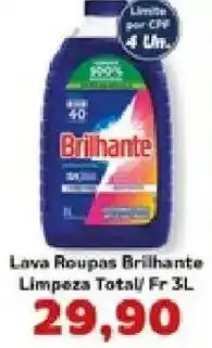 Supermercados Tauste Lava Roupas Brillante Limpeza Total/ Fr 3L oferta