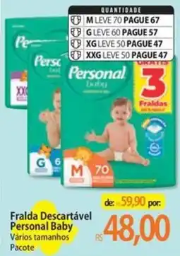 Atacadão Fralda descartável personal baby oferta