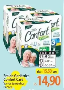 Atacadão Fralda geriátrica confort care vários tamanhos oferta