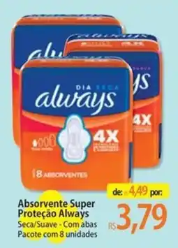 Atacadão Absorvente Super Proteção Always Seca/Suave - Com abas oferta