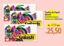 Atacadão Toalha de papel splash interfolhas branca oferta
