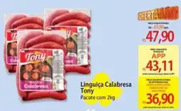 Atacadão Linguiça Calabresa Tony oferta
