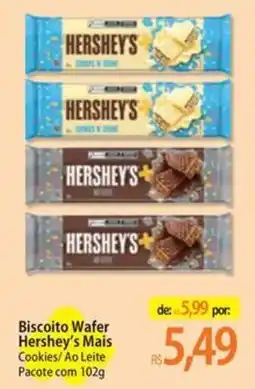 Atacadão Biscoito Wafer Hershey's Mais Cookies/ Ao Leite oferta