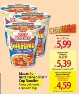 Atacadão Macarrão instantâneo nissin cup noodles carne defumada oferta