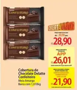 Atacadão Cobertura de Chocolate Delatte Confeiteiro Meio Amargo oferta