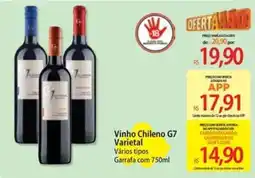 Atacadão Vinho chileno g7 varietal oferta