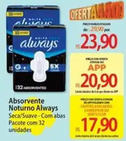 Atacadão Absorvente Noturno Always Seca/Suave - Com abas oferta