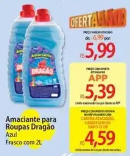 Atacadão Amaciante para Roupas Dragão Azul oferta