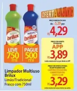 Atacadão Limpador Multiuso Brilux Limão/Tradicional oferta