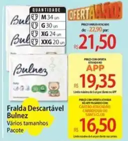 Atacadão Fralda descartável bulnez vários tamanhos oferta