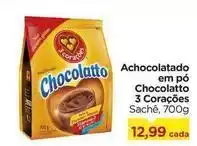 Carrefour 3 corações - achocolatado em pó chocolatto oferta