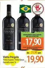 Atacadão Pérgola - vinho tinto suave/ tinto seco oferta