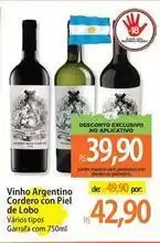 Atacadão Argentino - vinho cordero con piel de lobo oferta