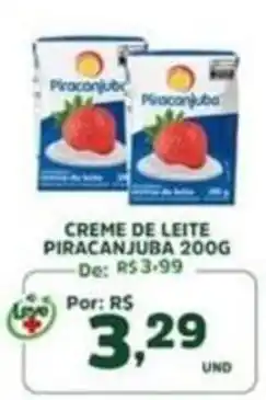 Araújo Supermercados Creme de leite piracanjuba oferta