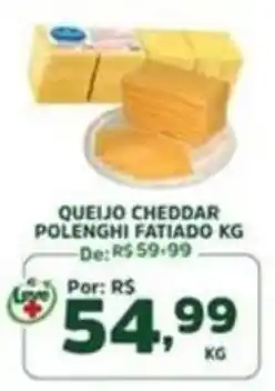 Araújo Supermercados queijo cheddar polenghi fatiado kg oferta