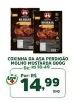 Araújo Supermercados Coxinha da asa perdigão molho mostarda 800g oferta