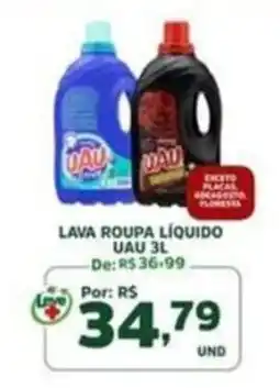 Araújo Supermercados Lava roupa líquido uau 3l oferta