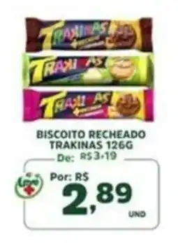 Araújo Supermercados Biscoito recheado trakinas oferta