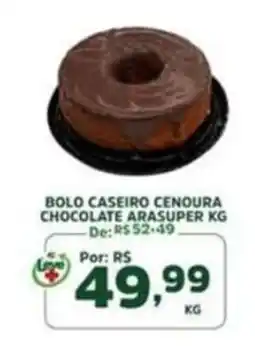 Araújo Supermercados Bolo caseiro cenoura chocolate arasuper kg oferta