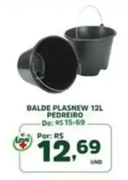 Araújo Supermercados Balde plasnew 12l pedreiro oferta