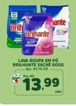 Araújo Supermercados Lava roupa em pó brilhante sachê oferta
