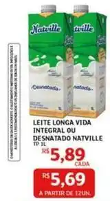 Assaí Atacadista Natville - leite longa vida integral ou desnatado oferta