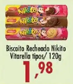 Confiança Supermercados Biscoito recheado nikito vitarella tipos oferta