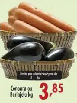Confiança Supermercados Cenoura ou Berinjela oferta