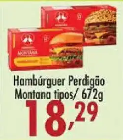 Confiança Supermercados Hambúrguer Perdigão Montana tipos oferta