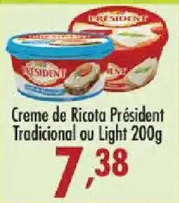 Confiança Supermercados Creme de Ricota Président Tradicional ou Light oferta